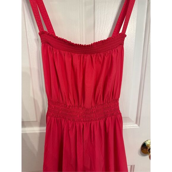 Anthropologie Daily Practice Tiered High-Low Midi Sundress in Rose sz L NWT - Picture 6 of 10